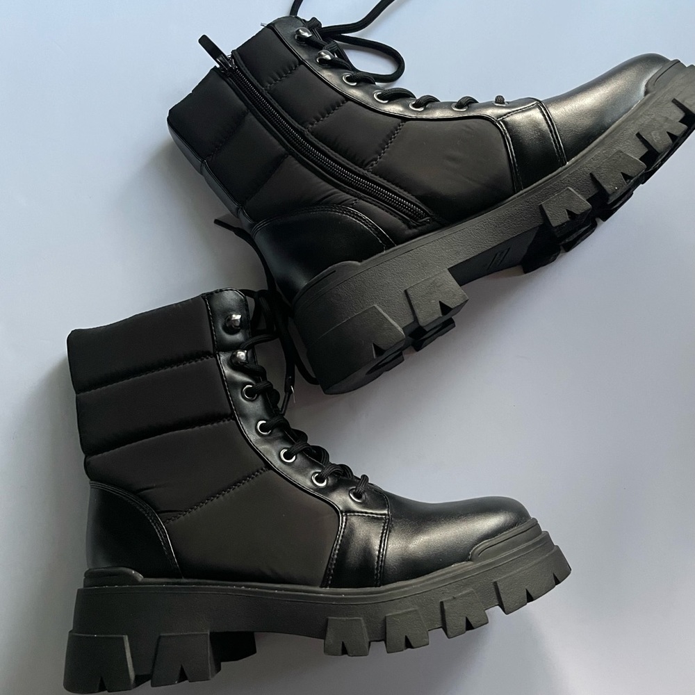 Marc Fisher combat lug sole boots